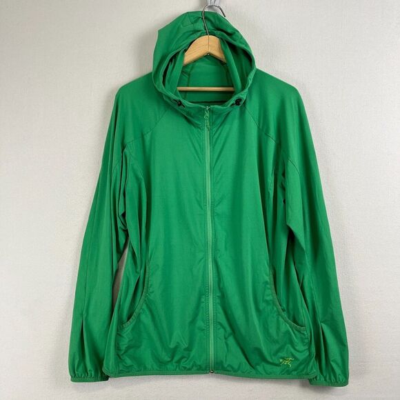 Arc'teryx Jackets & Blazers - ARC'TERYX Women Soltera Lightweight Full Zip Hooded Jacket Green XL Outdoor Hike